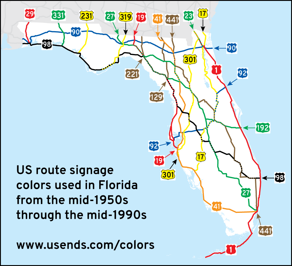 Colored Us Highway Shields Us Ends Com